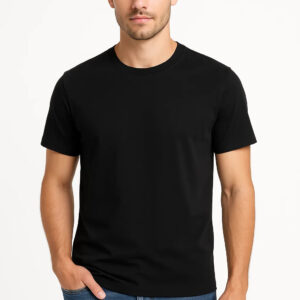 BLACK CREW NECK T-SHIRT