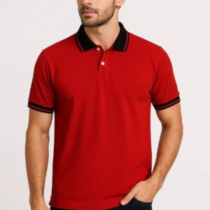 aadafa classic red polo